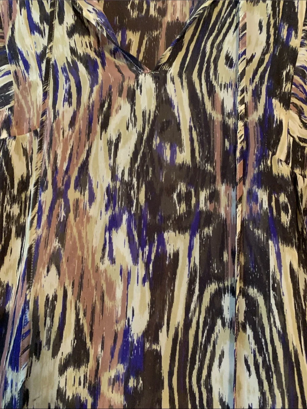 Anthropologie Staring at Stats Women’s Printed V-Neck Blouse